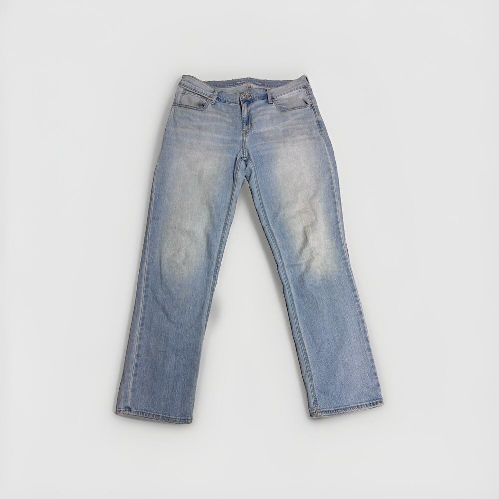 Old Navy Womens Jeans 12 Boyfriend Mid Rise Light WashStraight Relaxed Denim